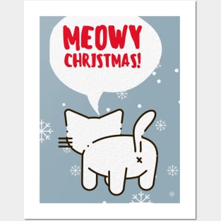 Meowy Christmas Catmas Posters and Art